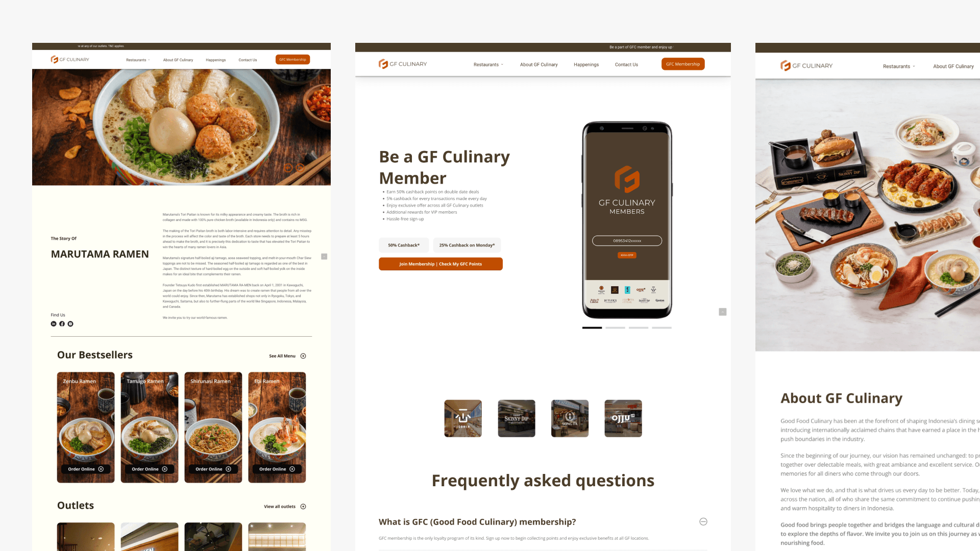 GF Culinary — Brand Identity & Website Design Development work sample 9