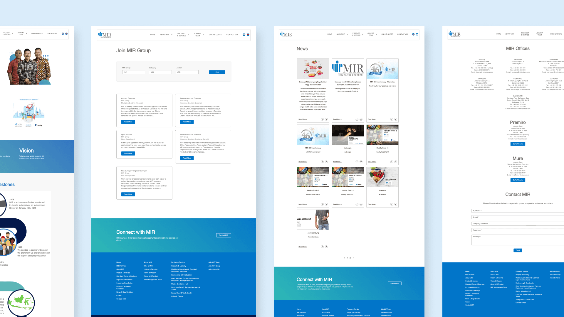 MIR Insurance Brokers — Website Design & Development work sample 3